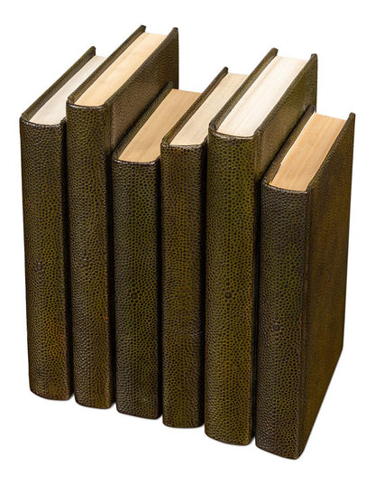 Sarreid Ltd - Shagreen Books, Set Of 12, Leaf - 54077-3 veiw 5