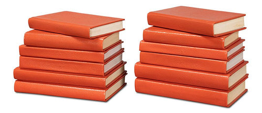 Sarreid Ltd - Shagreen Books, Set Of 12, Orangeade - 54009-6 veiw 1
