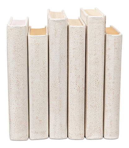 Sarreid Ltd - Shagreen Books, Set Of 12, Osprey White - 54077-4 veiw 4