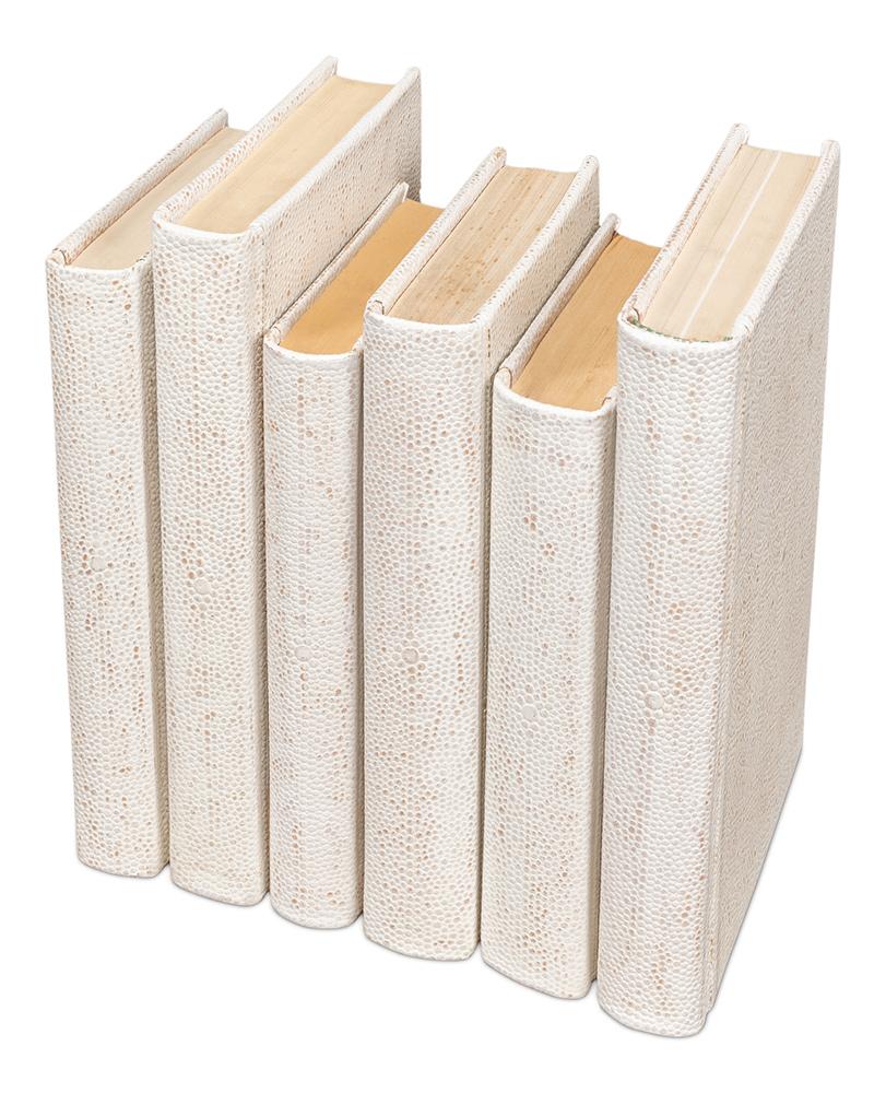 Sarreid Ltd - Shagreen Books, Set Of 12, Osprey White - 54077-4 veiw 5