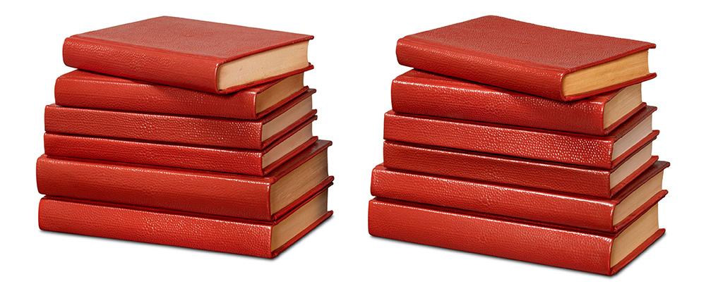 Sarreid Ltd - Shagreen Books, Set Of 12, Rooibos Tea - 54009-8 veiw 1