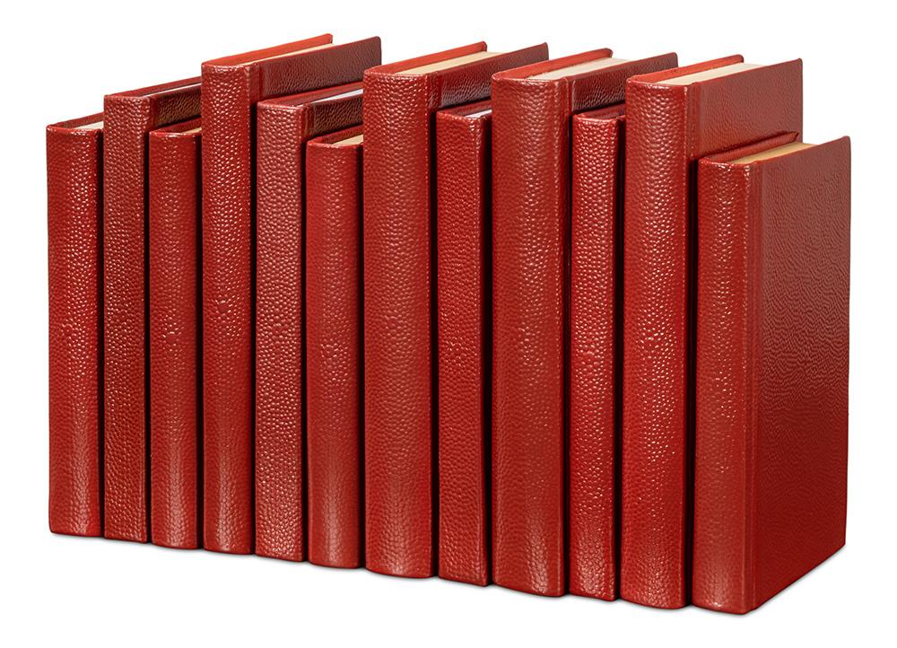 Sarreid Ltd - Shagreen Books, Set Of 12, Rooibos Tea - 54009-8 veiw 3