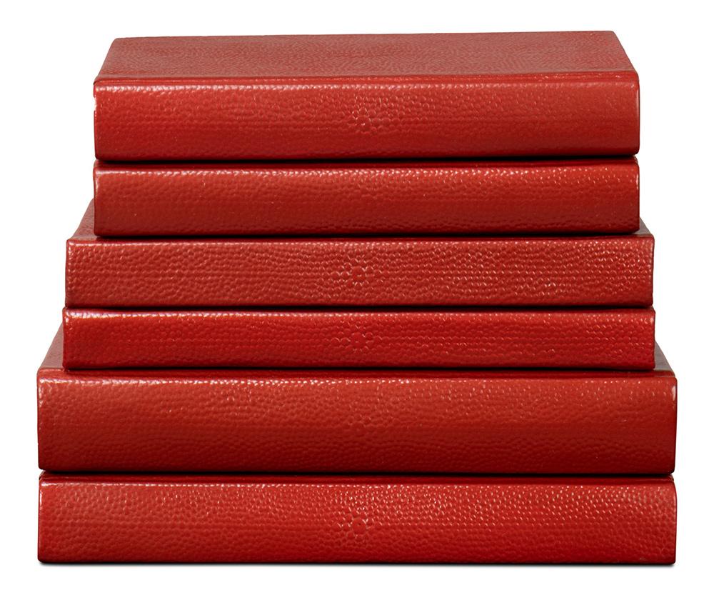 Sarreid Ltd - Shagreen Books, Set Of 12, Rooibos Tea - 54009-8 veiw 7