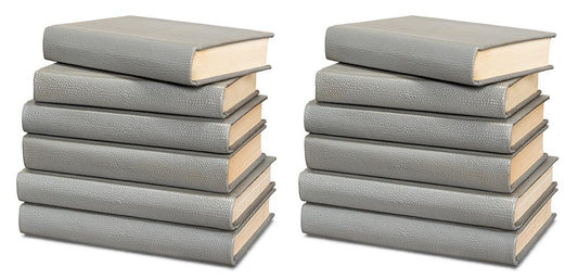 Sarreid Ltd - Shagreen Books, Set Of 12, Storm Grey - 54077-2 veiw 1
