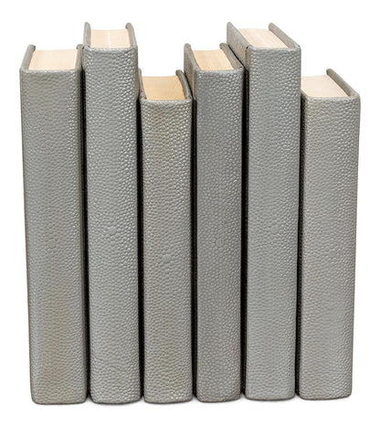 Sarreid Ltd - Shagreen Books, Set Of 12, Storm Grey - 54077-2 veiw 4