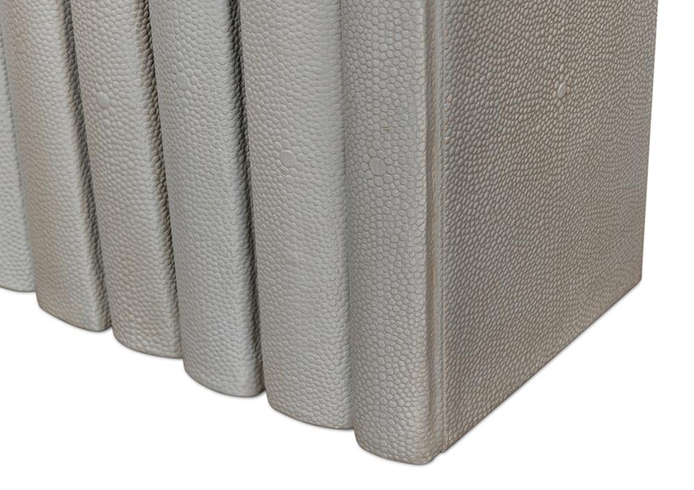 Sarreid Ltd - Shagreen Books, Set Of 12, Storm Grey - 54077-2 veiw 12