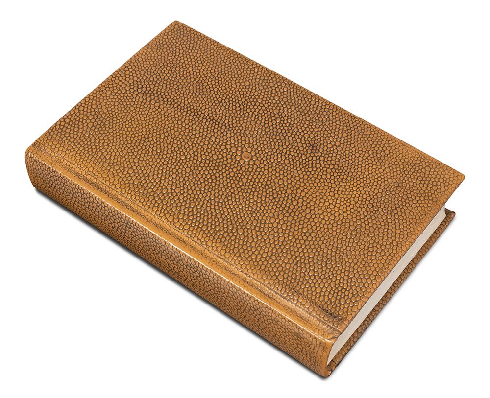 Sarreid Ltd - Shagreen Books, Set Of 12, Tawny Brown - 54077-5 veiw 7