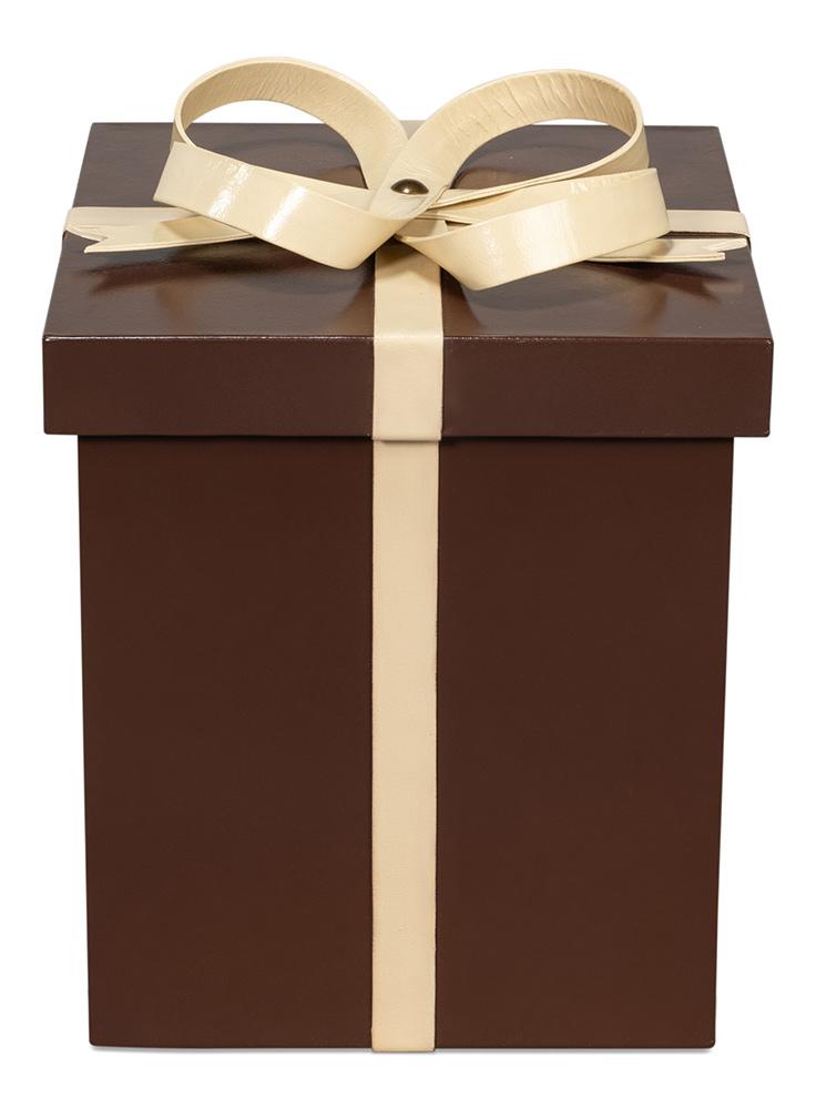Sarreid Ltd - Ferrell Leather Holiday Boxes,S/3,Choco - 54029 veiw 3