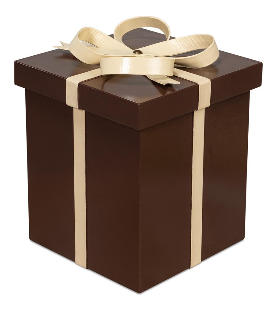 Sarreid Ltd - Ferrell Leather Holiday Boxes,S/3,Choco - 54029 veiw 4