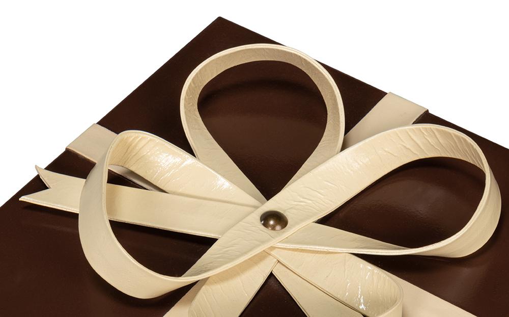 Sarreid Ltd - Ferrell Leather Holiday Boxes,S/3,Choco - 54029 veiw 8