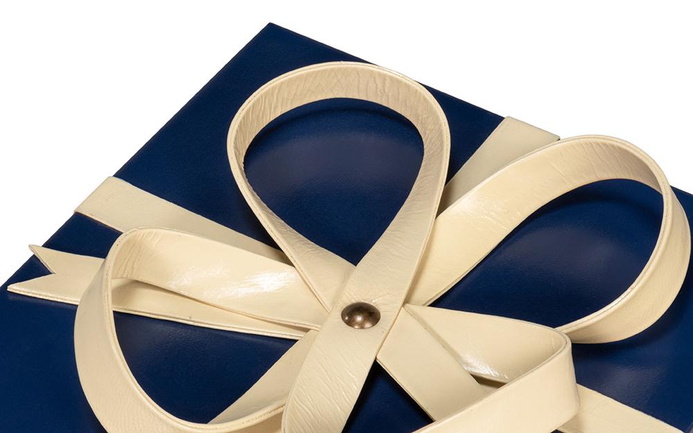 Sarreid Ltd - Ferrell Leather Holiday Boxes,S/3,Navy - 54025 veiw 8