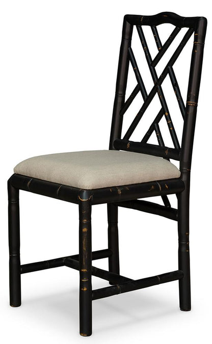 Sarreid Ltd - Brighton Bamboo Side Chair,Black (Set of 2) - 27191 veiw 2