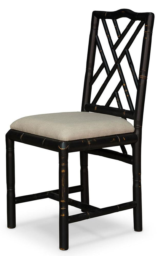 Sarreid Ltd - Brighton Bamboo Side Chair,Black (Set of 2) - 27191 veiw 2