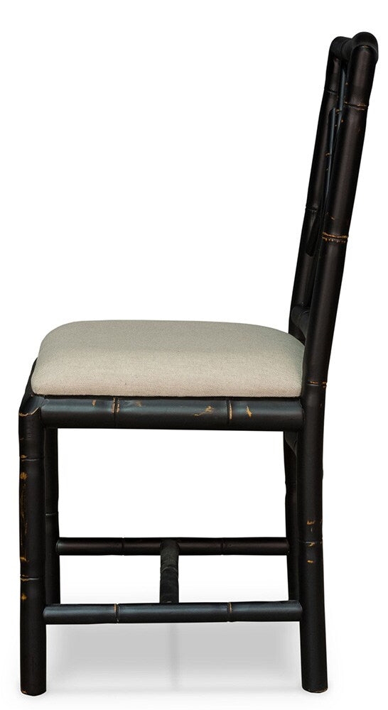 Sarreid Ltd - Brighton Bamboo Side Chair,Black (Set of 2) - 27191 veiw 4