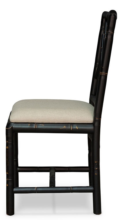 Sarreid Ltd - Brighton Bamboo Side Chair,Black (Set of 2) - 27191 veiw 4
