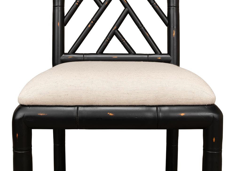 Sarreid Ltd - Brighton Bamboo Side Chair,Black (Set of 2) - 27191 veiw 9