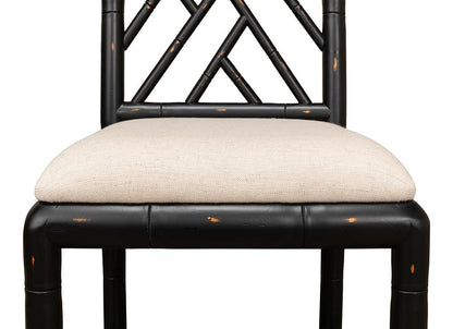 Sarreid Ltd - Brighton Bamboo Side Chair,Black (Set of 2) - 27191 veiw 9