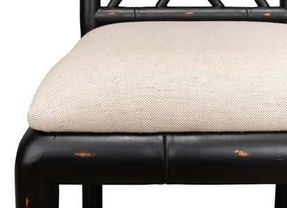 Sarreid Ltd - Brighton Bamboo Side Chair,Black (Set of 2) - 27191 veiw 11