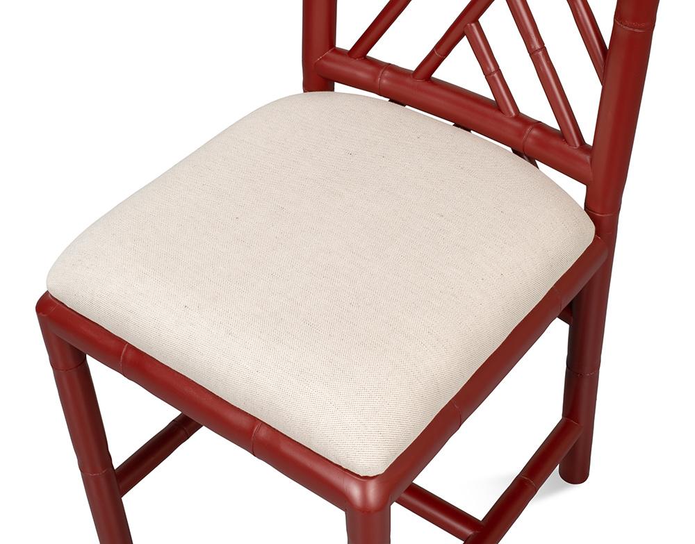 Sarreid Ltd - Brighton Bamboo Side Chair, Red (Set of 2) - 29619 veiw 6
