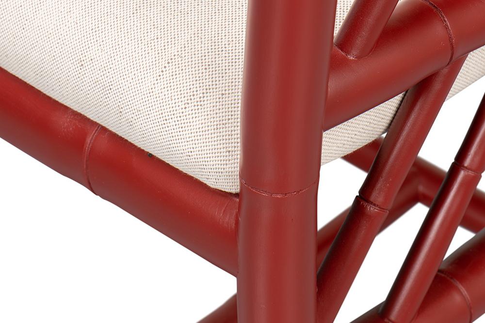 Sarreid Ltd - Brighton Bamboo Side Chair, Red (Set of 2) - 29619 veiw 9