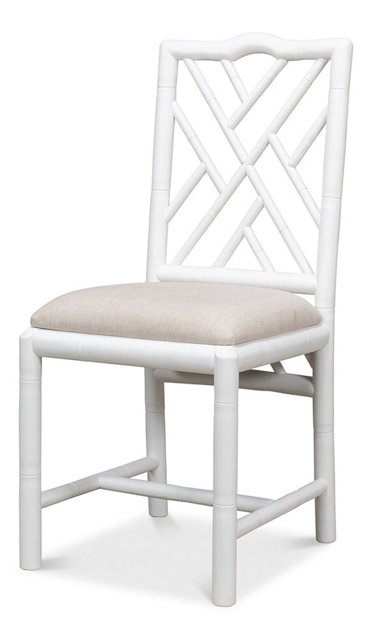 Sarreid Ltd - Brighton Bamboo Side Chair, White (Set of 2) - 53705 veiw 1