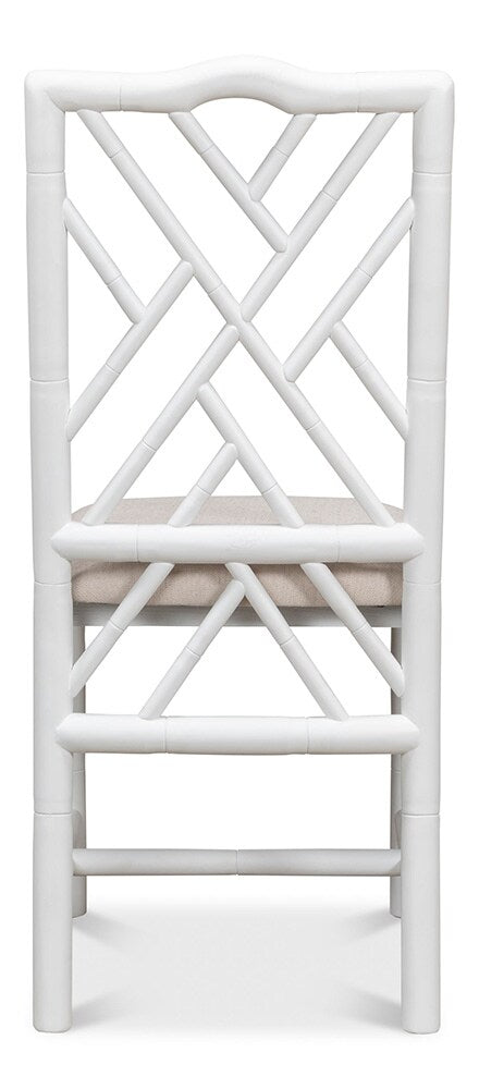 Sarreid Ltd - Brighton Bamboo Side Chair, White (Set of 2) - 53705 veiw 4