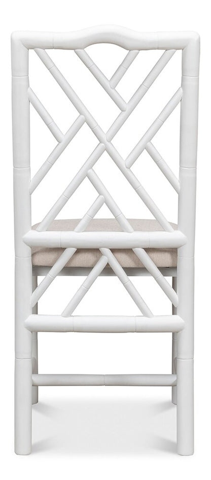 Sarreid Ltd - Brighton Bamboo Side Chair, White (Set of 2) - 53705 veiw 4
