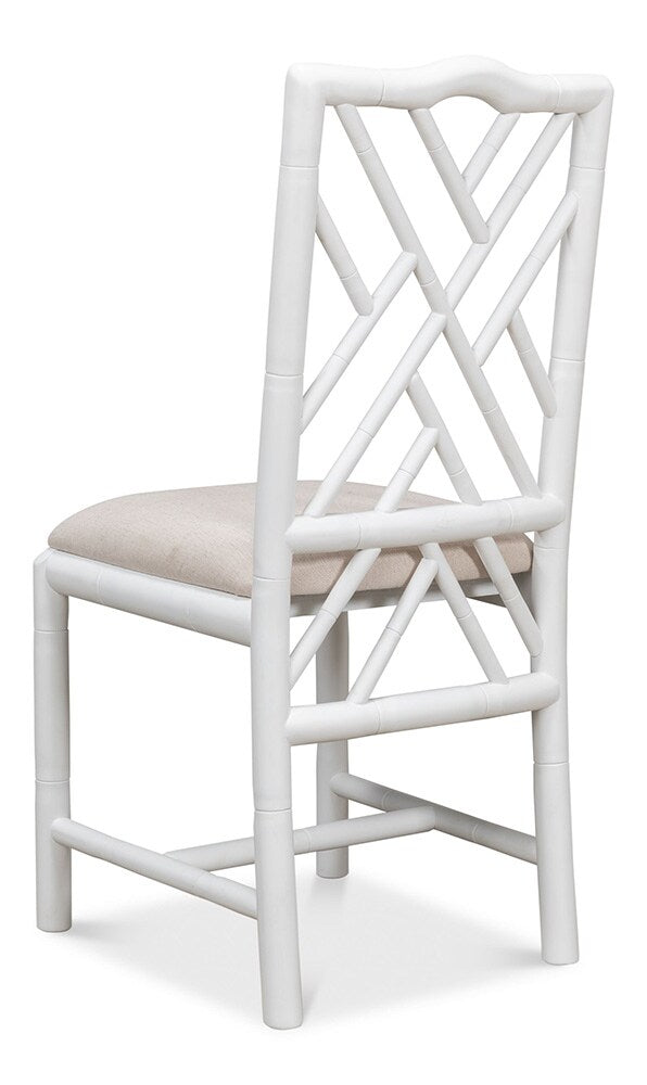 Sarreid Ltd - Brighton Bamboo Side Chair, White (Set of 2) - 53705 veiw 5