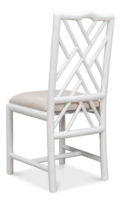 Sarreid Ltd - Brighton Bamboo Side Chair, White (Set of 2) - 53705 veiw 5