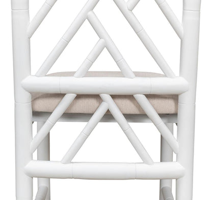 Sarreid Ltd - Brighton Bamboo Side Chair, White (Set of 2) - 53705 veiw 7