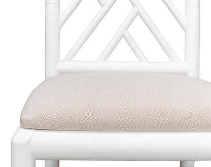 Sarreid Ltd - Brighton Bamboo Side Chair, White (Set of 2) - 53705 veiw 8