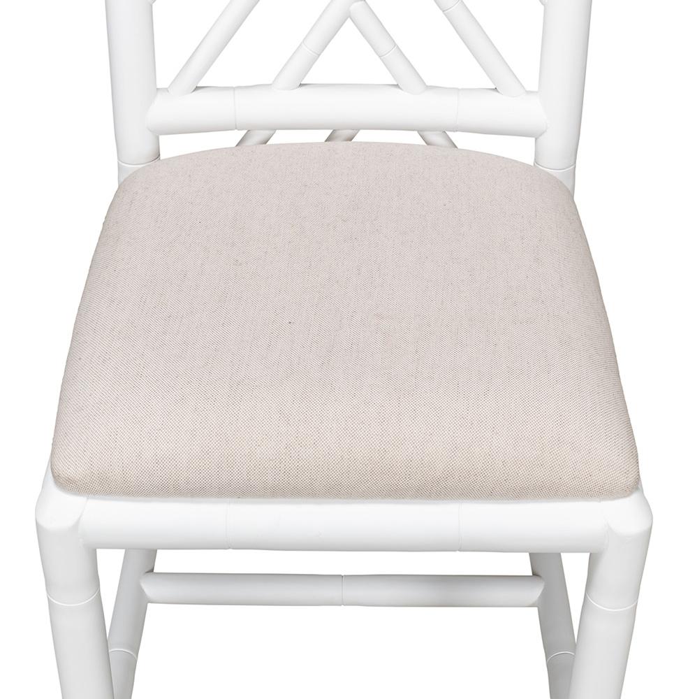 Sarreid Ltd - Brighton Bamboo Side Chair, White (Set of 2) - 53705 veiw 9