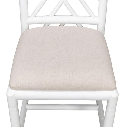 Sarreid Ltd - Brighton Bamboo Side Chair, White (Set of 2) - 53705 veiw 9