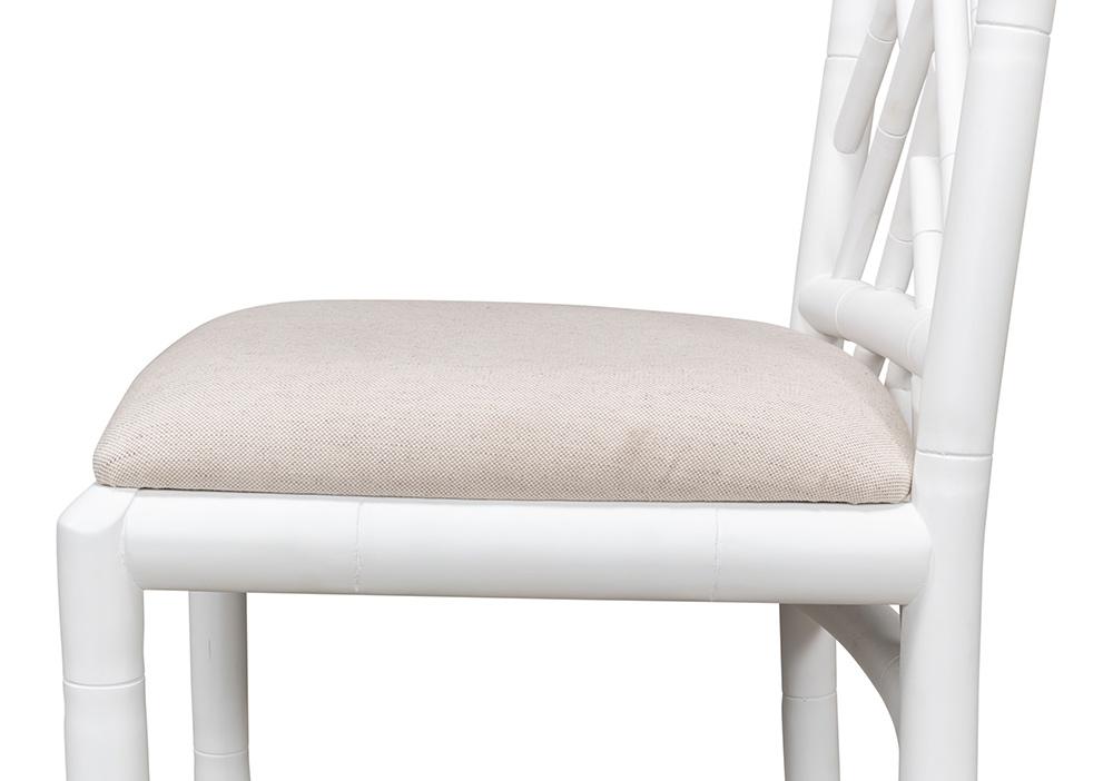 Sarreid Ltd - Brighton Bamboo Side Chair, White (Set of 2) - 53705 veiw 10