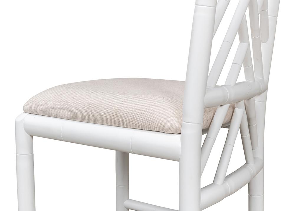 Sarreid Ltd - Brighton Bamboo Side Chair, White (Set of 2) - 53705 veiw 11