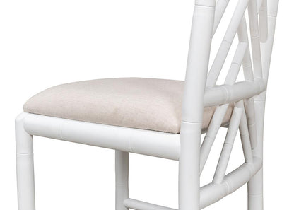 Sarreid Ltd - Brighton Bamboo Side Chair, White (Set of 2) - 53705 veiw 11