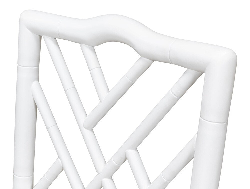 Sarreid Ltd - Brighton Bamboo Side Chair, White (Set of 2) - 53705 veiw 12