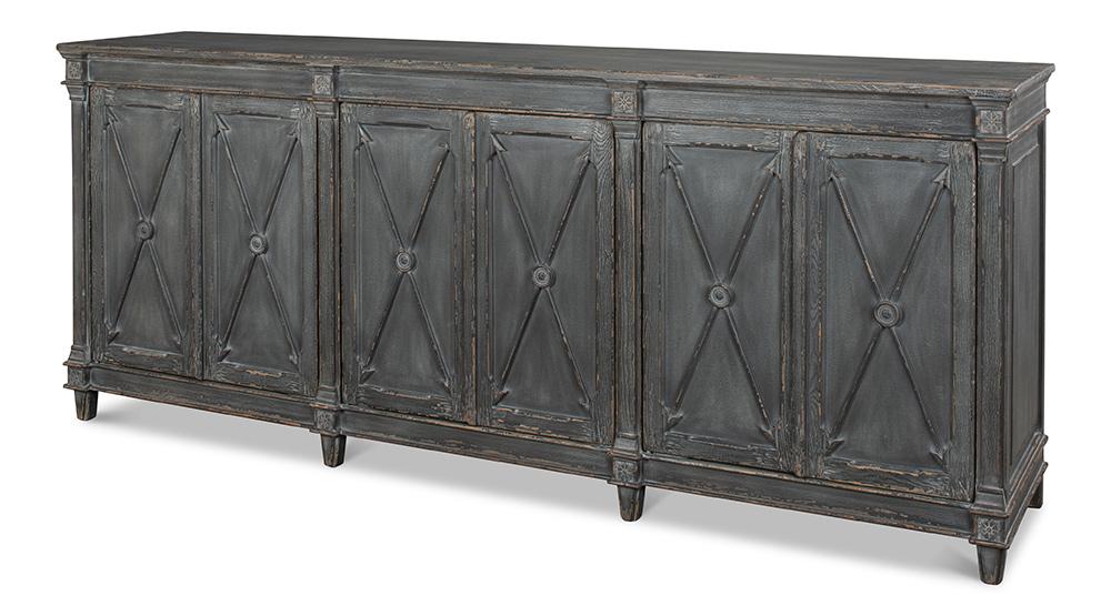 Sarreid Ltd - Marksman Sideboard, Concrete Grey - 40771 veiw 1