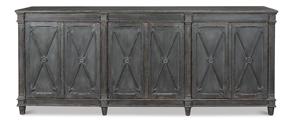 Sarreid Ltd - Marksman Sideboard, Concrete Grey - 40771 veiw 2