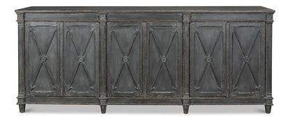 Sarreid Ltd - Marksman Sideboard, Concrete Grey - 40771 veiw 2