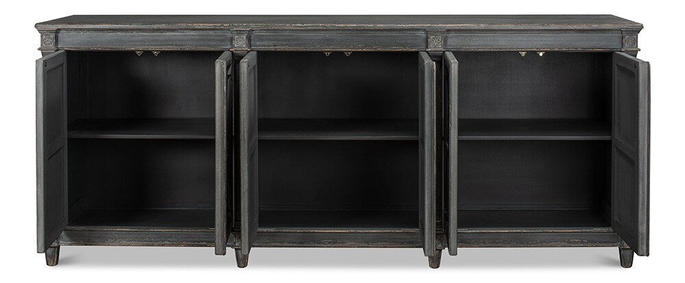 Sarreid Ltd - Marksman Sideboard, Concrete Grey - 40771 veiw 3