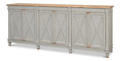 Sarreid Ltd - Marksman Sideboard,Antique Muted Grey - 40426-4 veiw 1