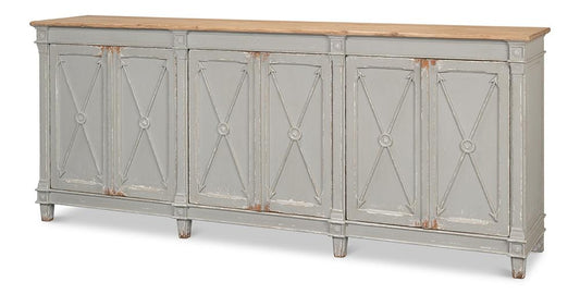 Sarreid Ltd - Marksman Sideboard,Antique Muted Grey - 40426-4 veiw 1