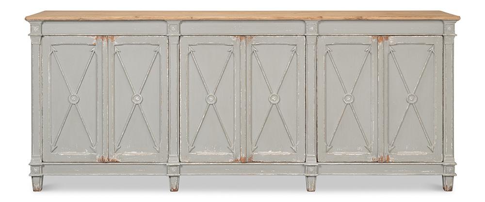 Sarreid Ltd - Marksman Sideboard,Antique Muted Grey - 40426-4 veiw 2