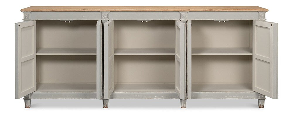 Sarreid Ltd - Marksman Sideboard,Antique Muted Grey - 40426-4 veiw 3