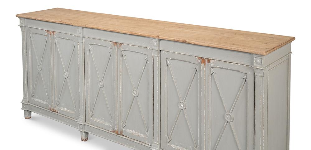 Sarreid Ltd - Marksman Sideboard,Antique Muted Grey - 40426-4 veiw 4