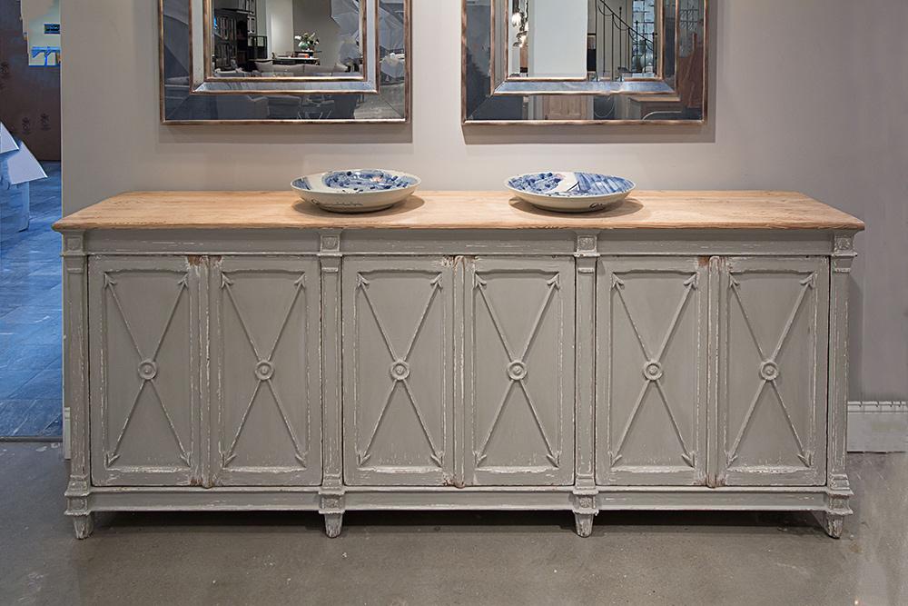 Sarreid Ltd - Marksman Sideboard,Antique Muted Grey - 40426-4 veiw 7