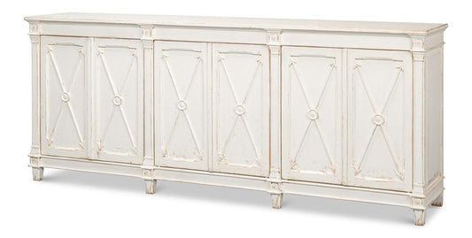 Sarreid Ltd - Marksman Sideboard, Whitewash - 53046 veiw 1