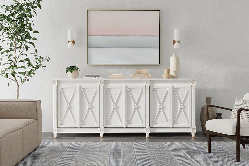 Sarreid Ltd - Marksman Sideboard, Whitewash - 53046 veiw 8