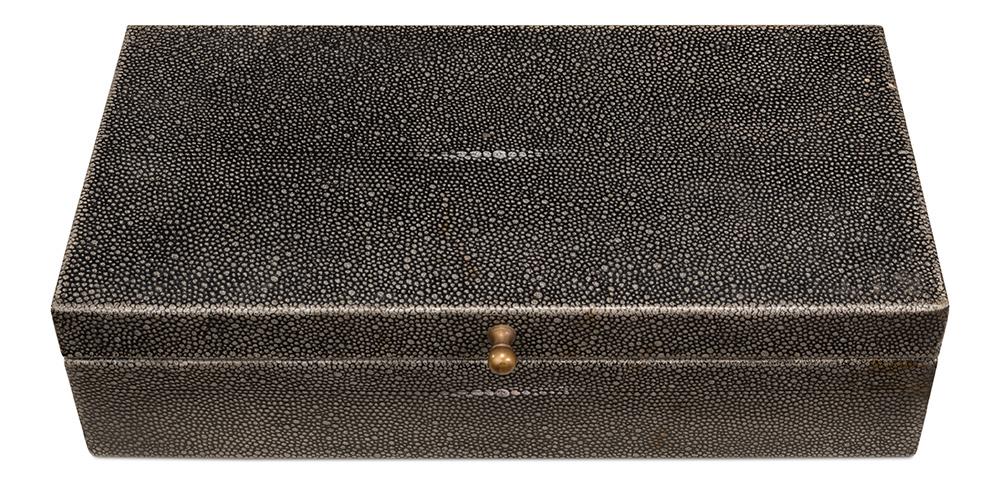 Sarreid Ltd - Gatsburg, Shagreen Box, Ant.Grey S/2 - 54078-1 veiw 3